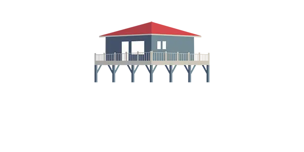 logo villa du ferret avec baseline blanc